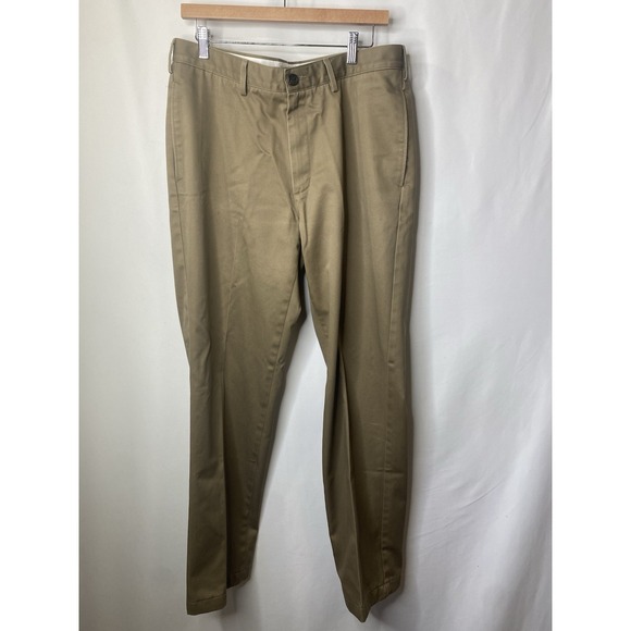 Lands' End Other - Lands' End Men's Chino Pants Size 35 Waist Tailored Fit Tan Career Wear Business